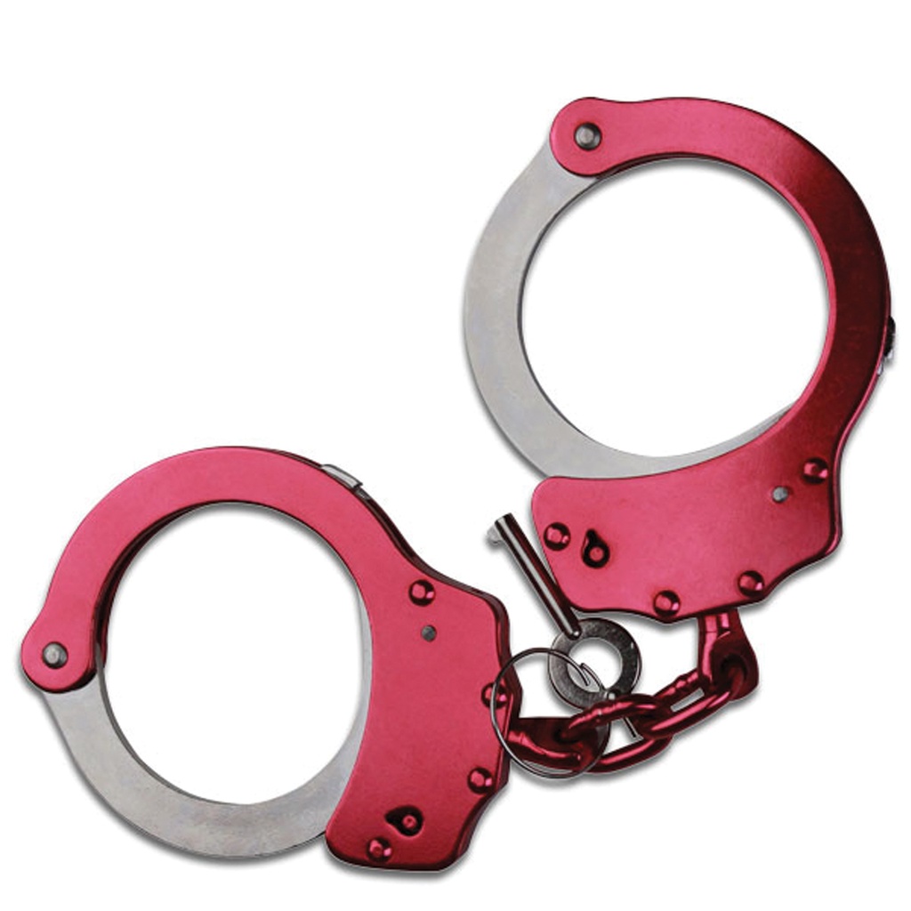 SAMPLE -Signal Sentinel Disc Double-Lock Handcuffs - Pink Chrome
