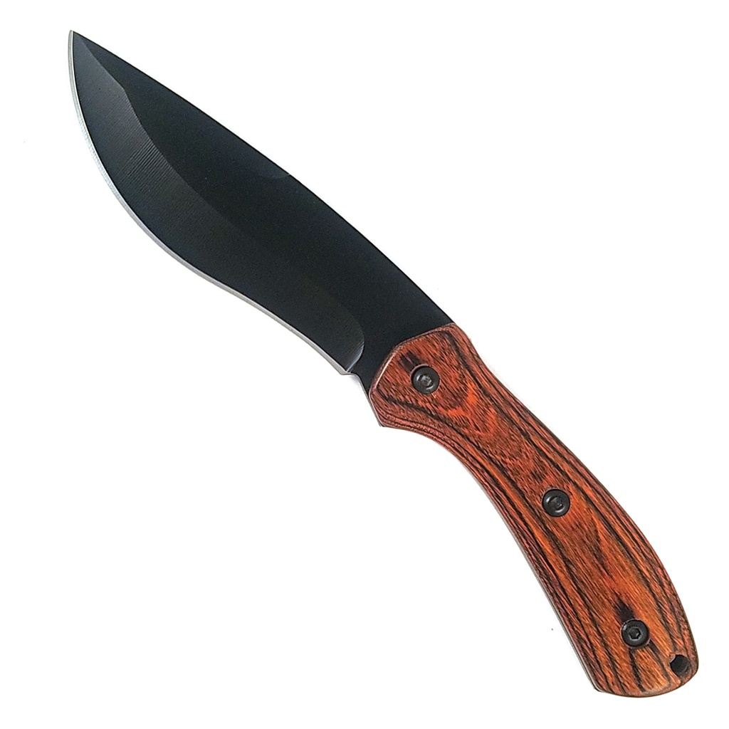 SAMPLE -Ridgecurve Full-Tang Hunting Knife - Red Wood