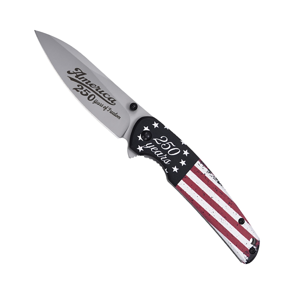 SAMPLE - Freedom 250 Commemorative Spring Assisted Knife - USA Flag