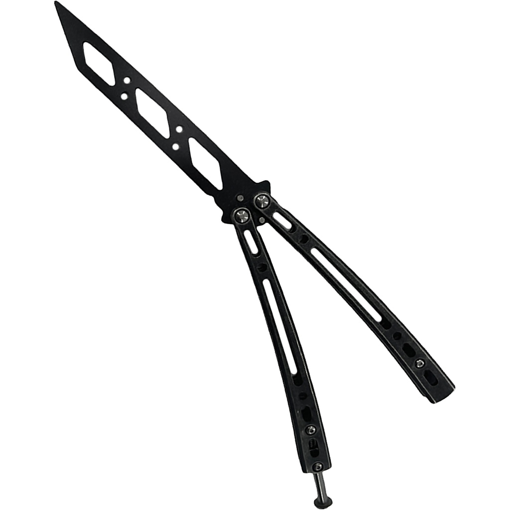 SAMPLE - Sleekflip Tanto Balance Butterfly Knife Trainer - Black