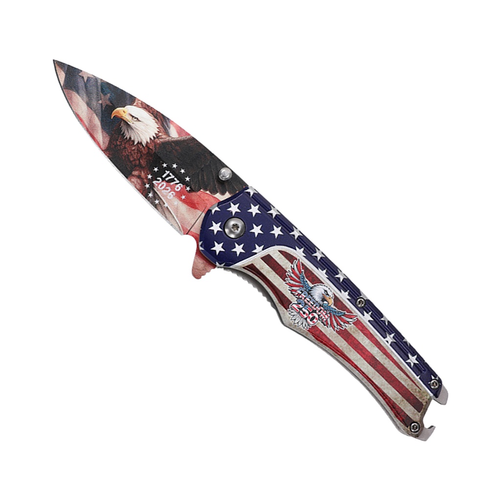 SAMPLE - Heritage Talon Patriotic Spring Assisted Knife - USA Flag
