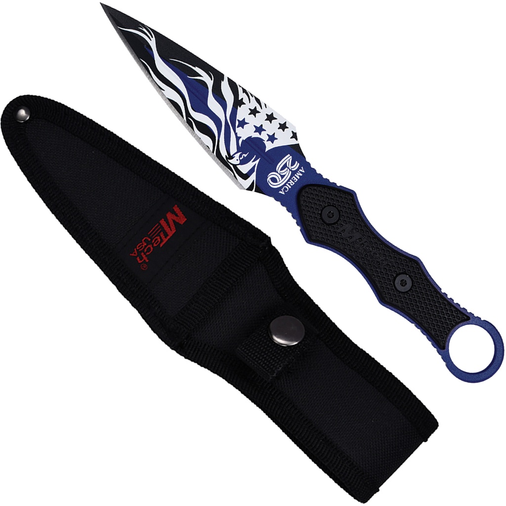 SAMPLE - Patriot’s Grip Tactical Fixed Blade Knife - Blue Flag