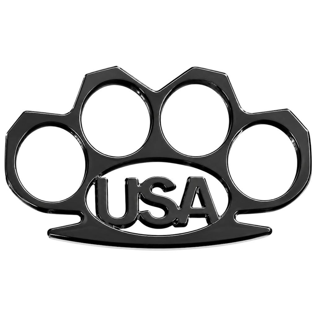 USA Blackout Patriot Brass Knuckle - Gloss Black Metal