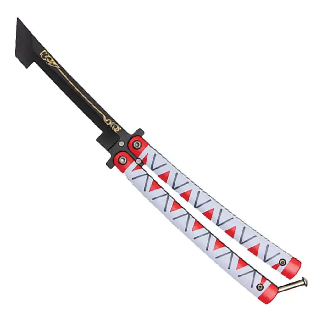 TriMark Precision Balance Butterfly Knife - Black Tanto