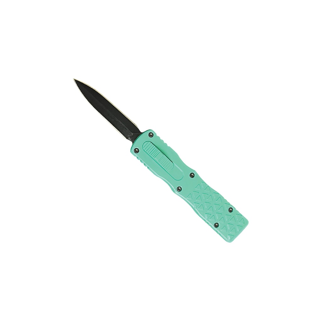 Aqua Grid Quick-Shift Mini OTF Knife - Teal