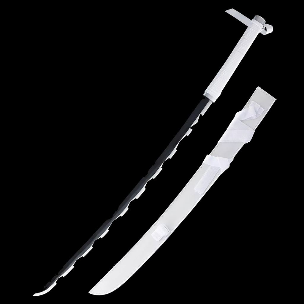 Mono Edge Fantasy Katana Sword - Black Blade White Wrap