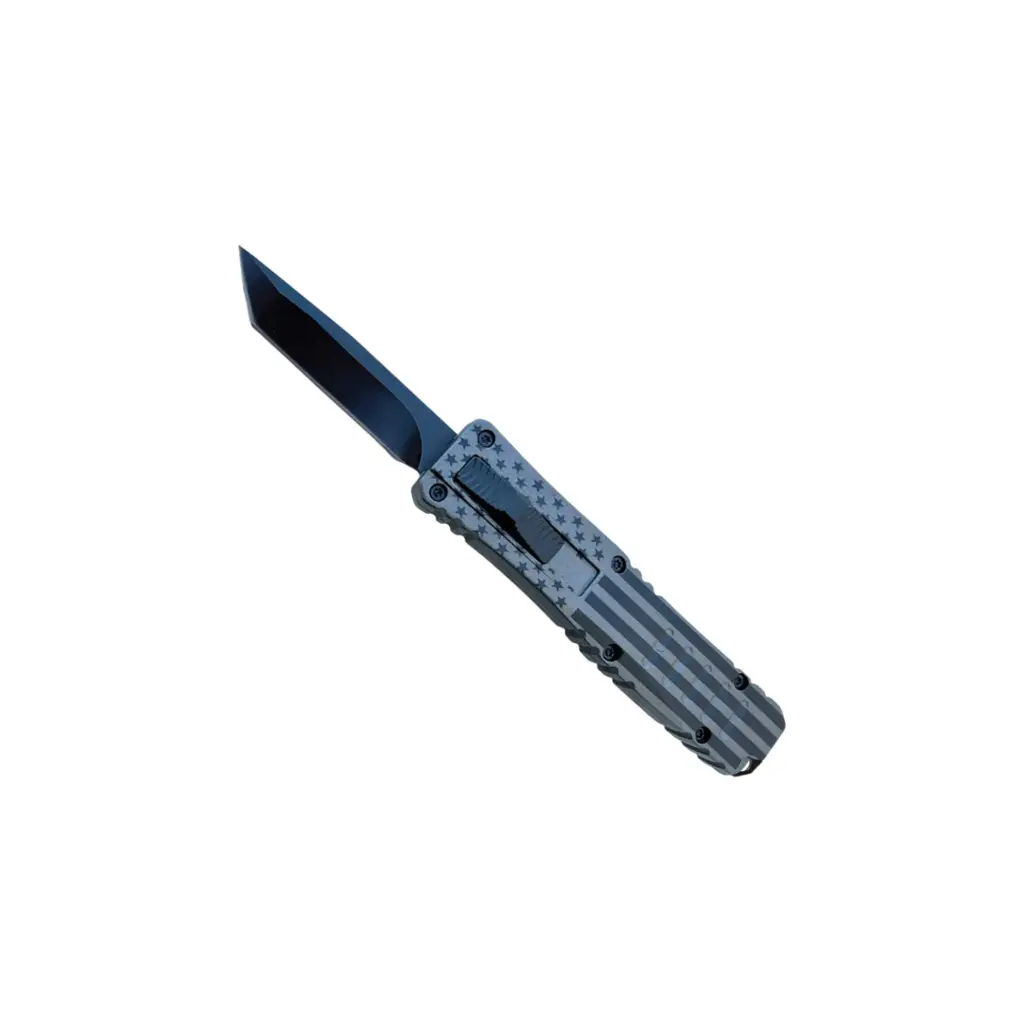 Patriot Shadow Mini OTF Knife - Gray Flag