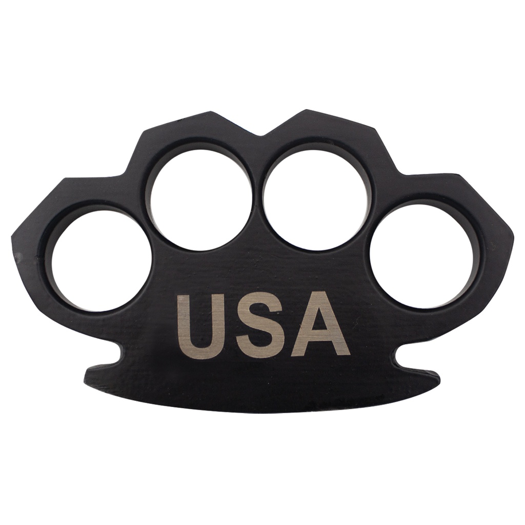 Liberty Foundry Solid-Core Brass Knuckles - Matte Black Steel