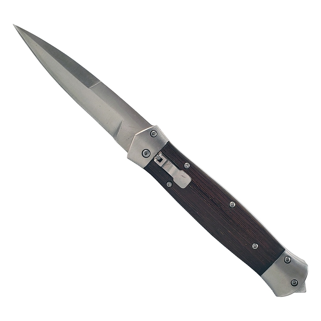 Heritage Lever Release Automatic Knife - Wood Grain
