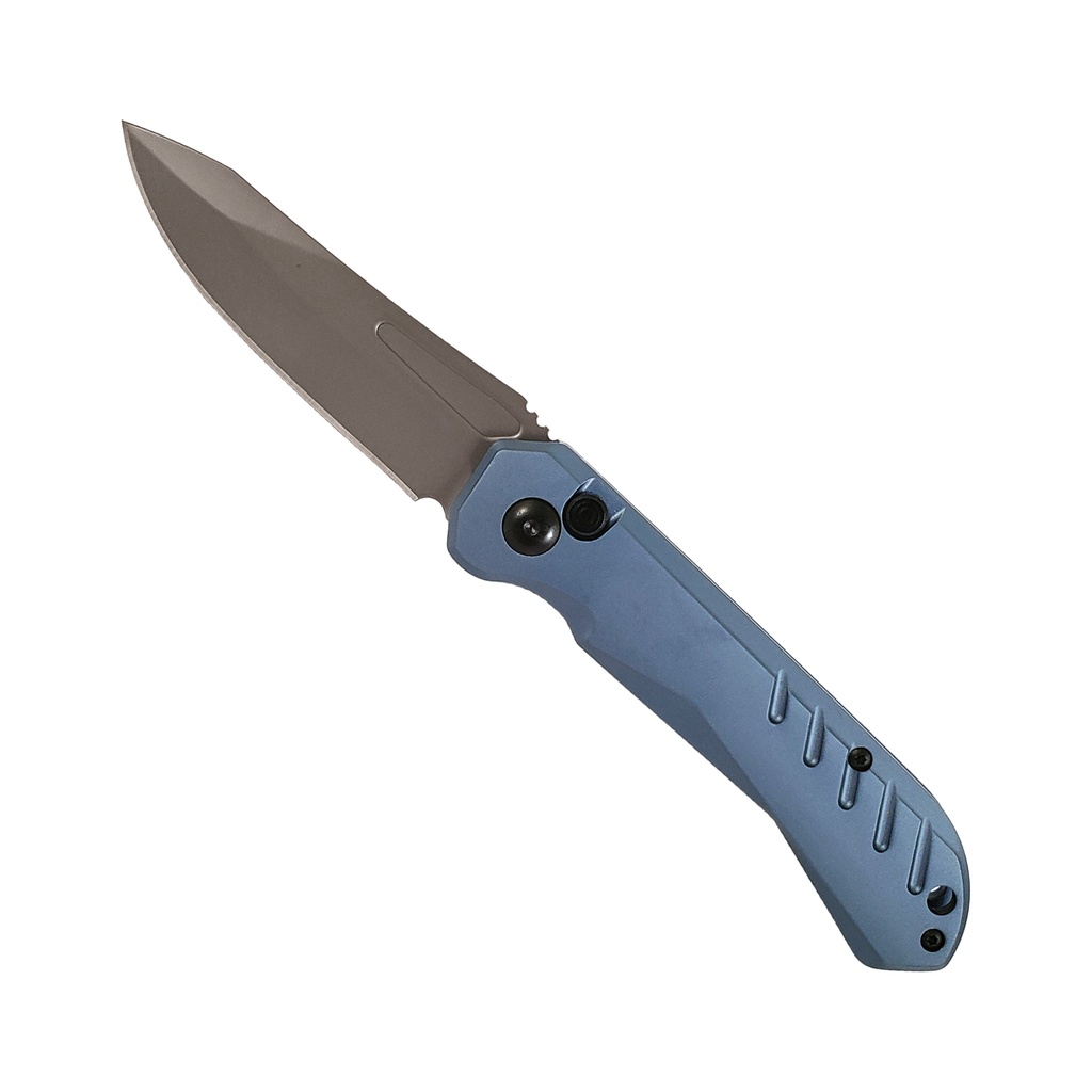 Cobalt Airframe Featherweight Automatic Knife - Blue Aluminum