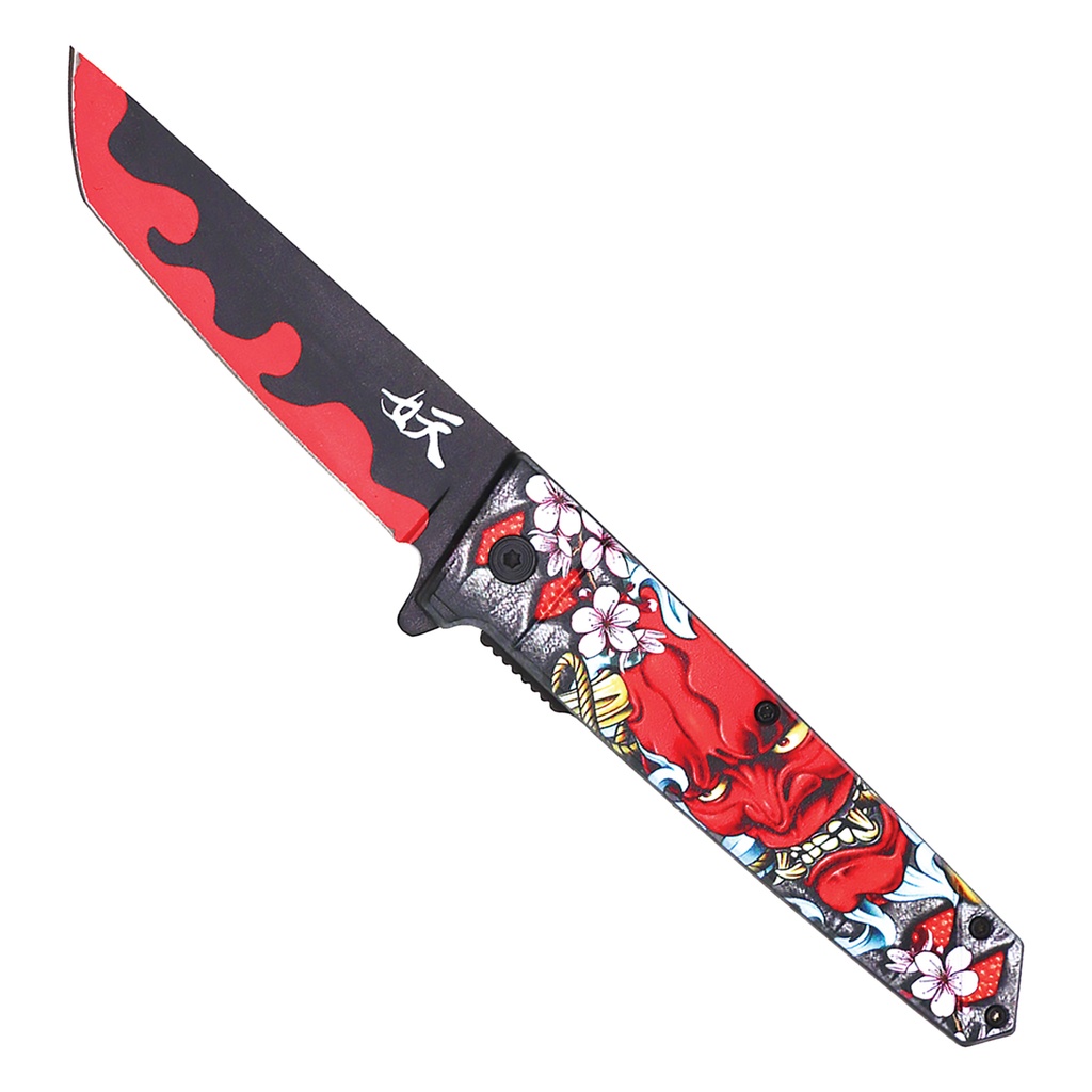Sakura Koi Quick-Deploy Spring-Assisted Knife - Crimson ABS