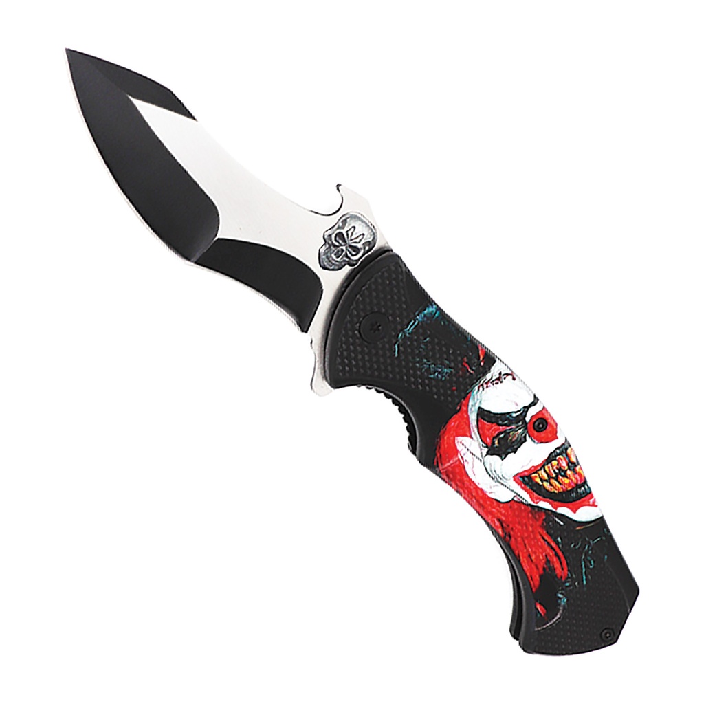 Jester’s Edge Quick-Deploy Spring Assisted Knife - Nylon Fiber Black