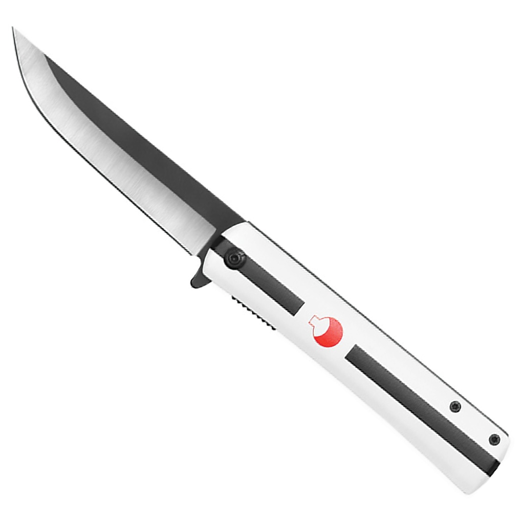 Crimson Crest Quick-Deploy Spring Assisted Pocket Knife - Red Emblem