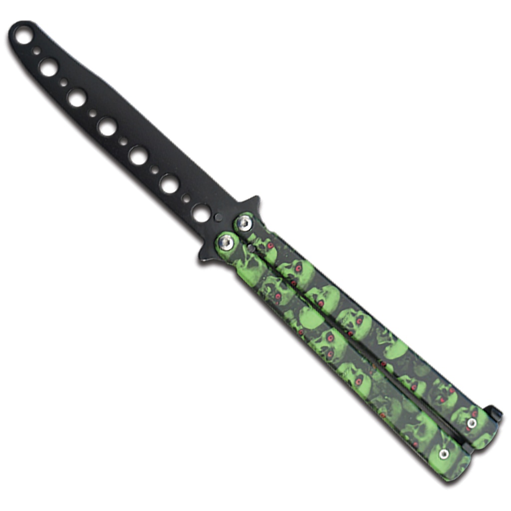 Toxic Outbreak Balanced Butterfly Knife - Zombie Green