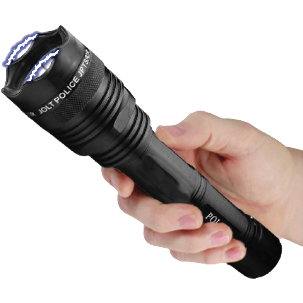 Night Watch Police-Grade Stun Gun Flashlight - Black Aluminum