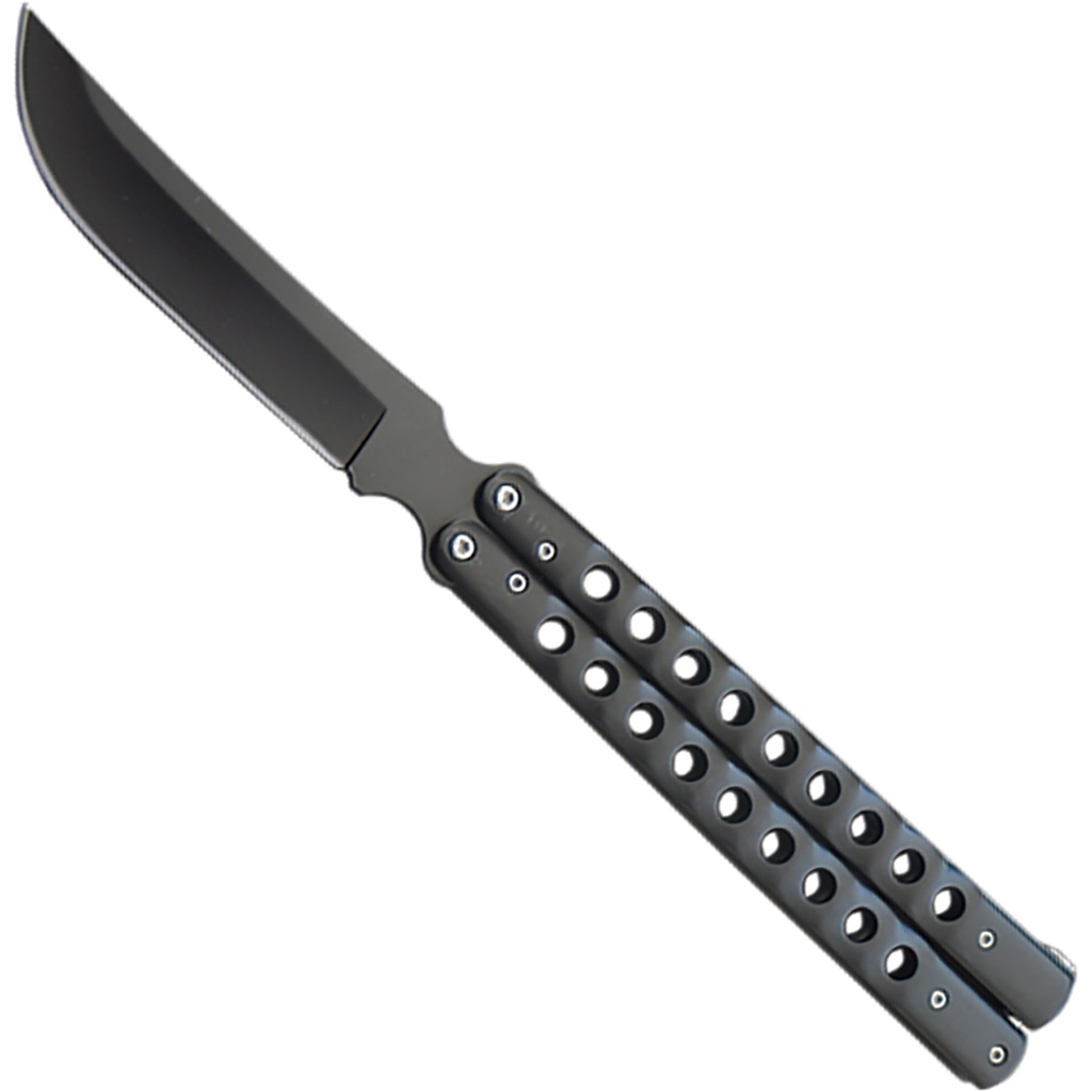 Stealth Zukuri Precision Butterfly Knife - Blackout Steel