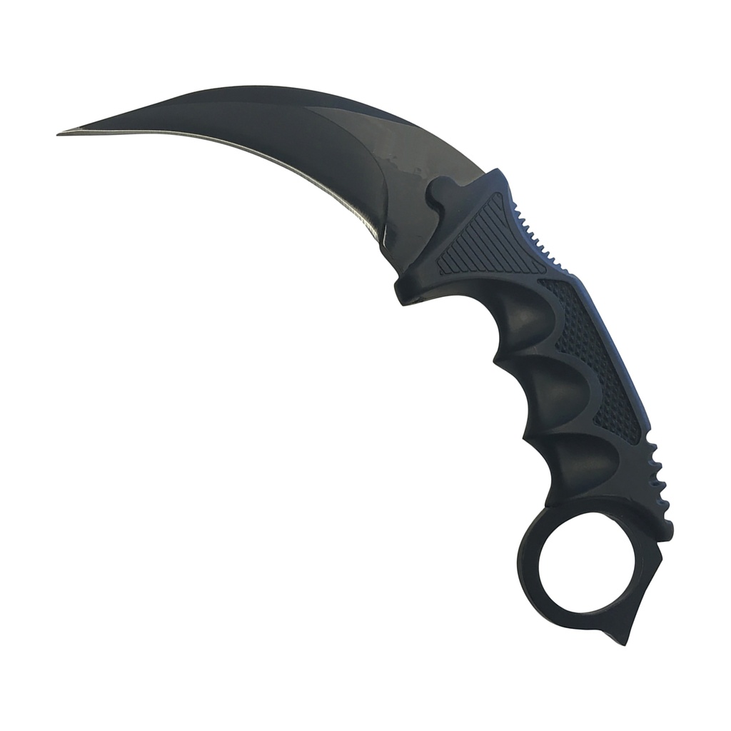 Shadow Talon Quick-Draw Karambit Neck Knife - Matte Black