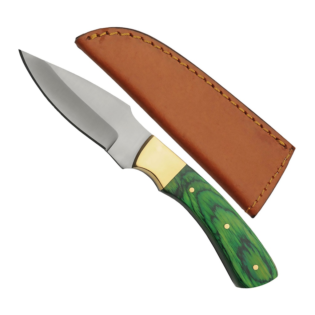 Emerald Guard Full-Tang Skinner Knife - Green Pakkawood