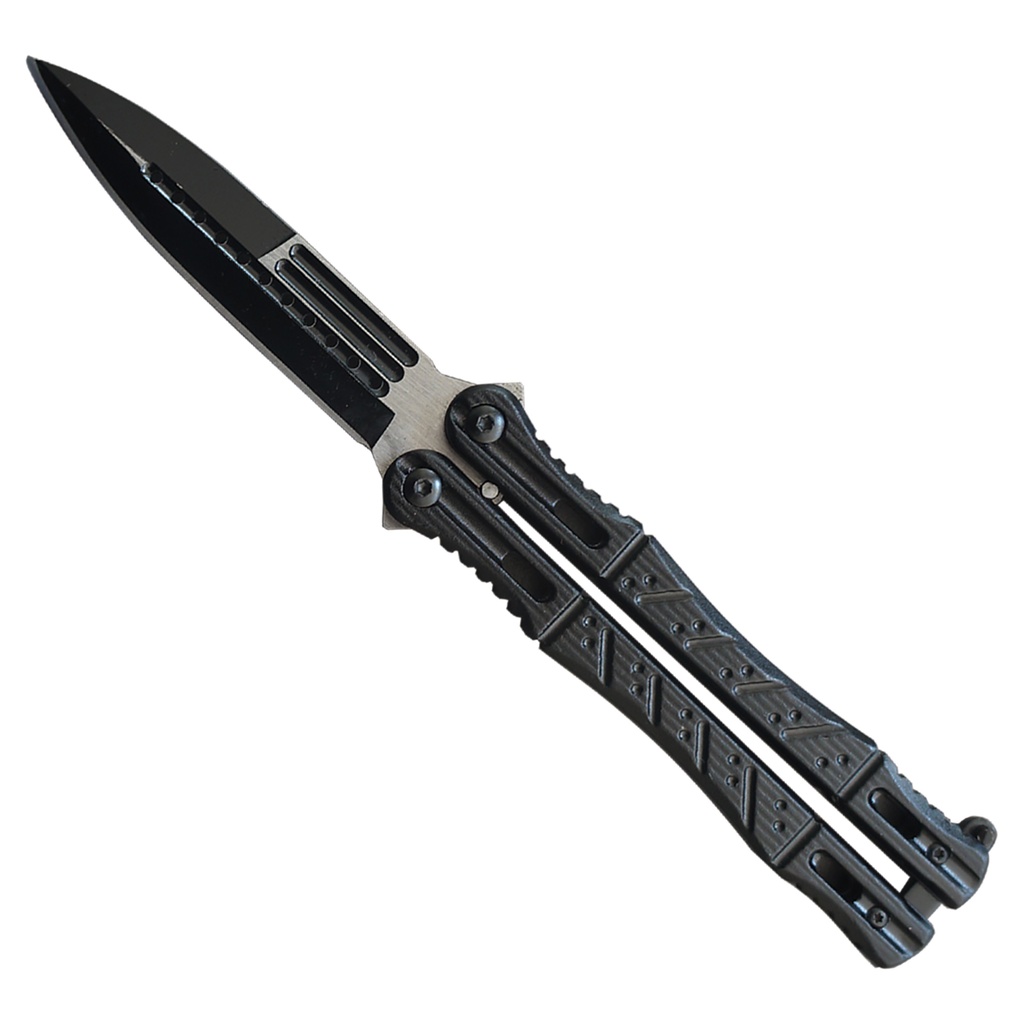 Shadow Spear Balanced Butterfly Knife - Black Aluminum