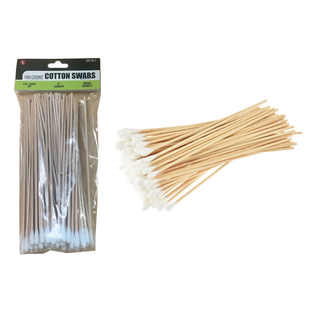 Armorer’s Reach Extra-Long Gun Cleaning Swabs - Wood Handle