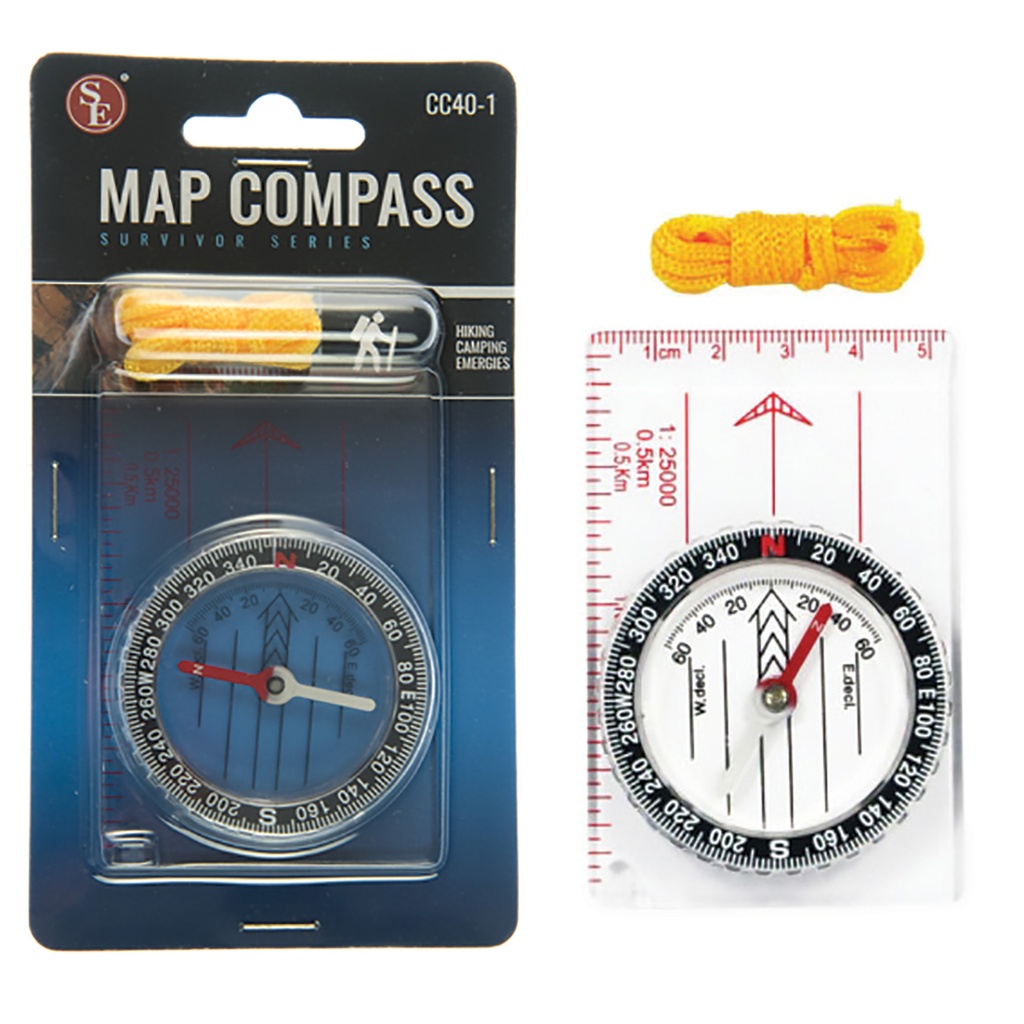 Clearview Gridline Orienteering Compass - Clear Plastic