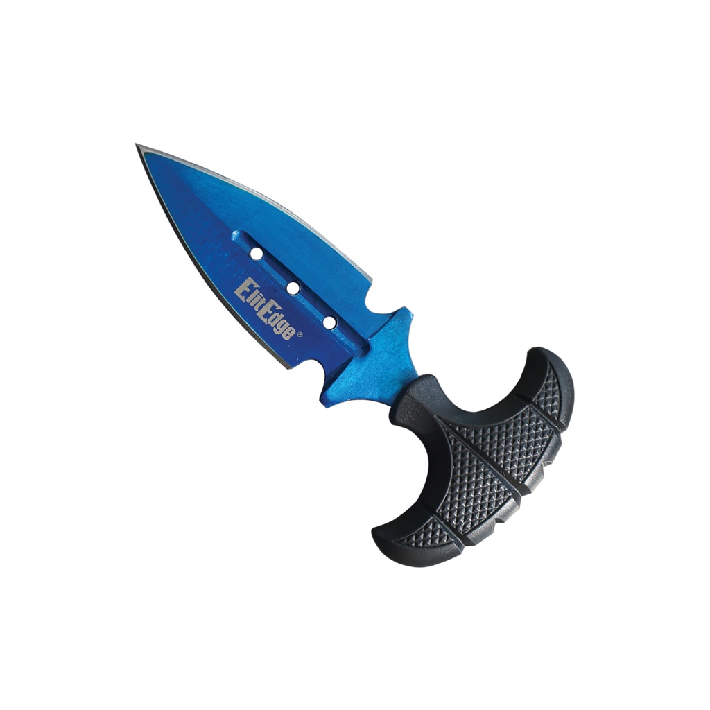 Electric Edge Palm-Lock Push Dagger - Blue Blade