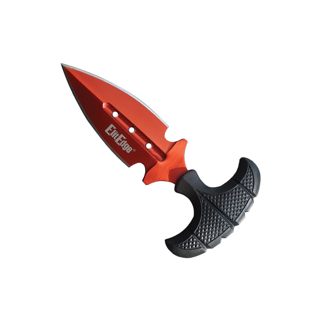 Signal Red Backup Push Dagger - Black T-Handle
