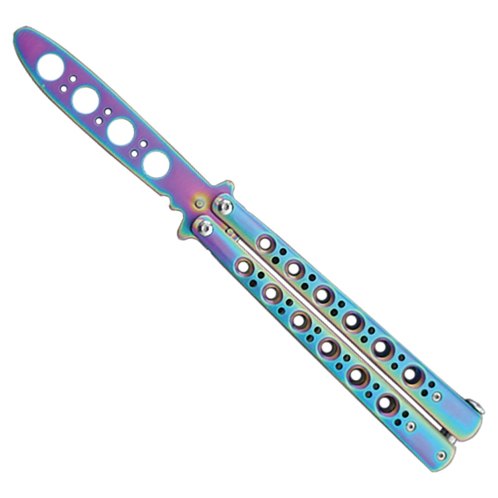Prism Balance Six-Hole Butterfly Trainer - Rainbow Steel