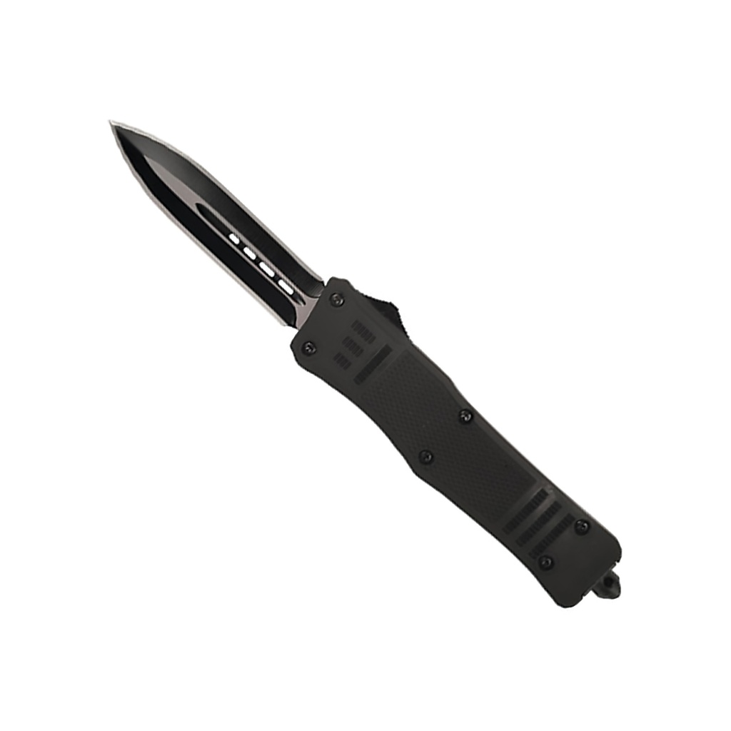Covert Grip Micro-Authority OTF Knife - Black Rubberized