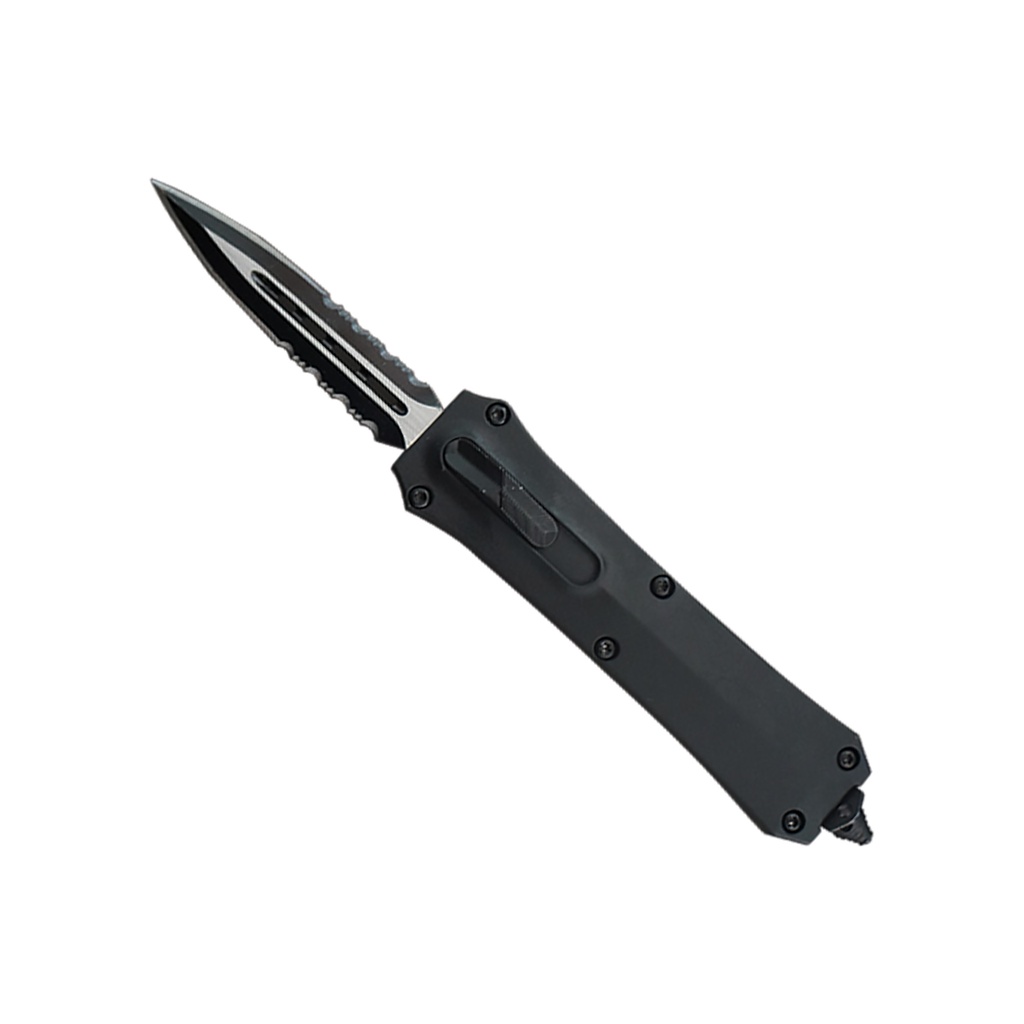 Stealth Rail Front-Switch OTF Knife - Black Aluminum