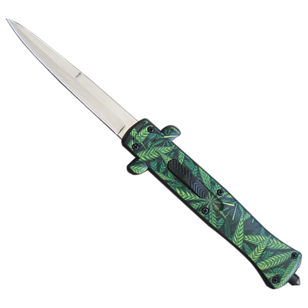 High Leaf Quick-Deploy OTF Knife - ABS Black