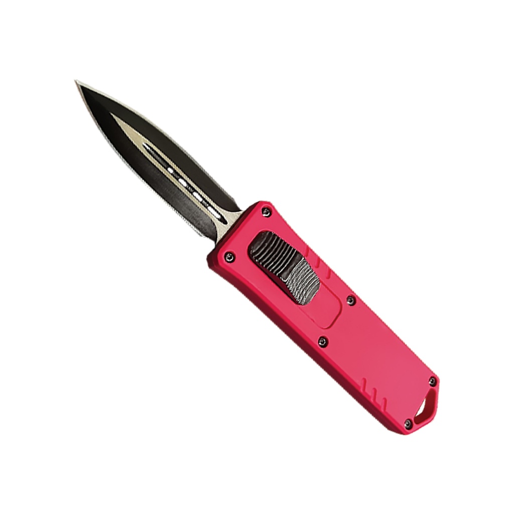 Blush Bolt Front-Switch OTF Knife - Pink Aluminum