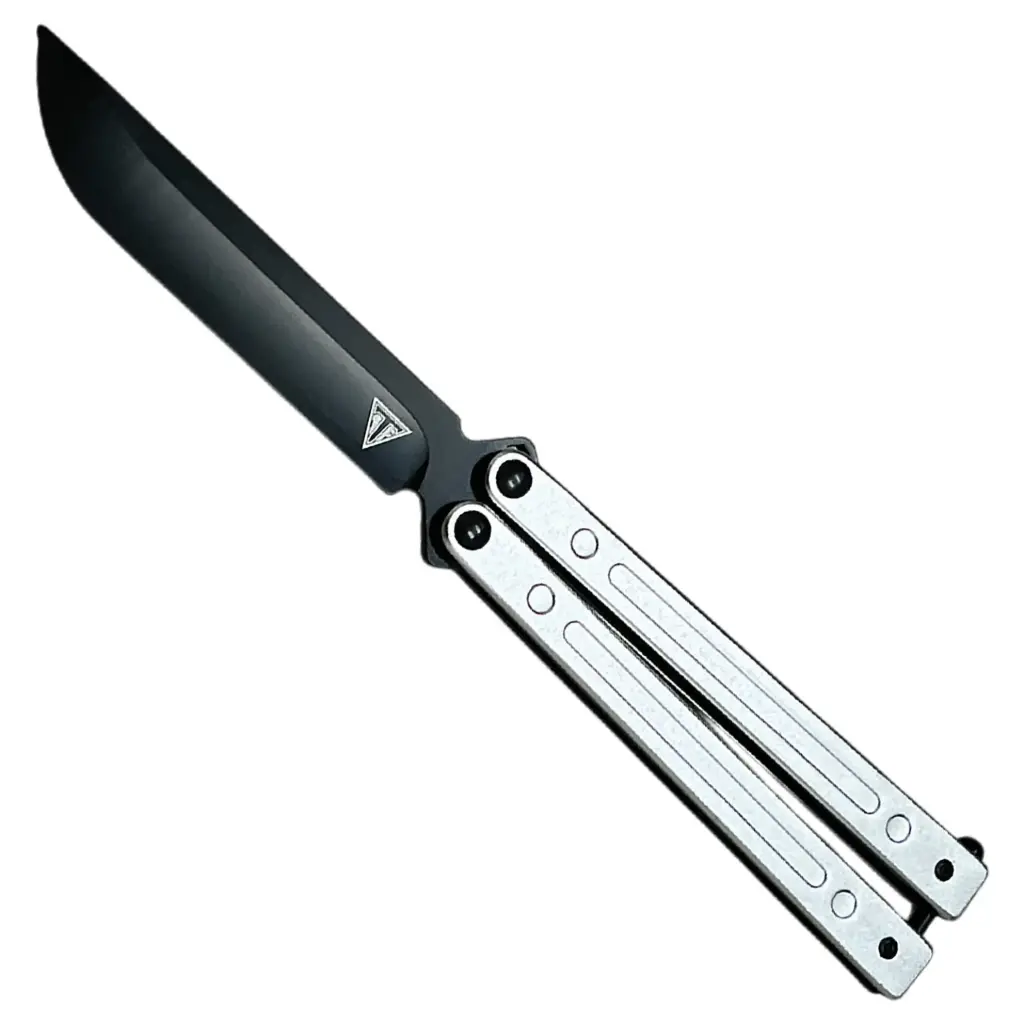 Polar Shift Ball-Bearing Butterfly Knife - White Aluminum