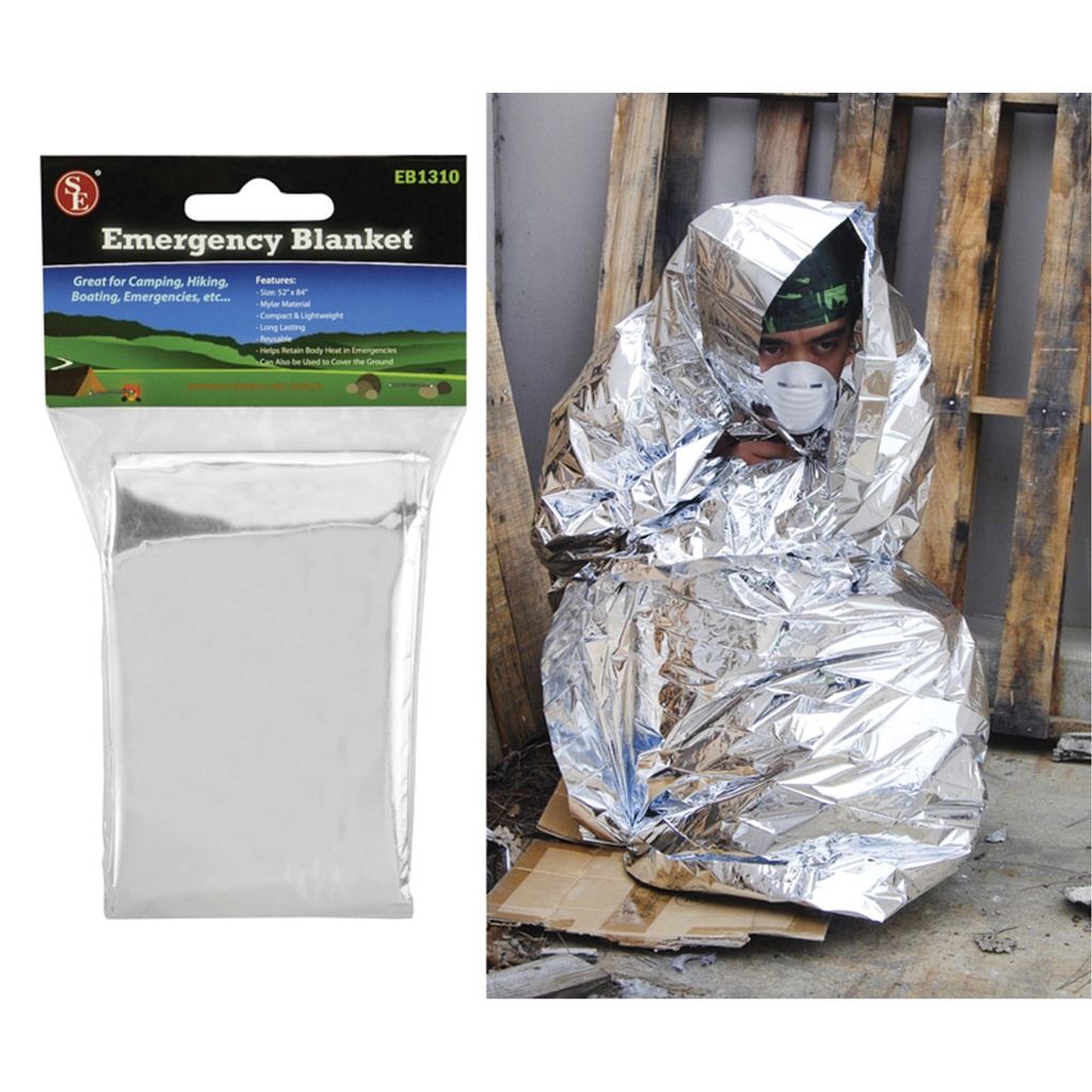 Solar Shield Heat-Reflective Emergency Blanket - Silver Mylar