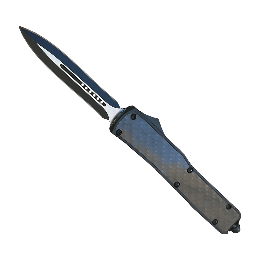 Stealth Weave Single-Action OTF Knife - Carbon Fiber