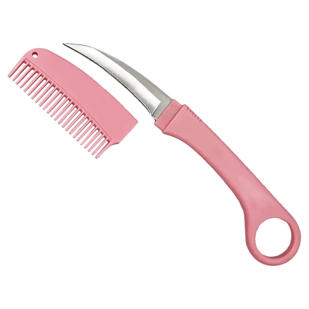 Urban Halo Ring-Control Comb Knife - Matte Pink