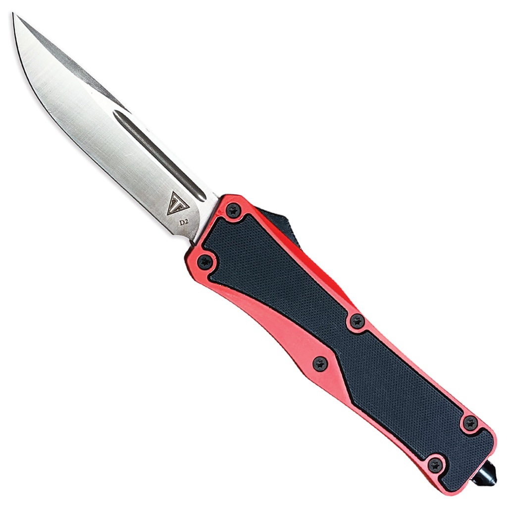 RapidStrike Quick-Deploy OTF Knife - Crimson Red G10