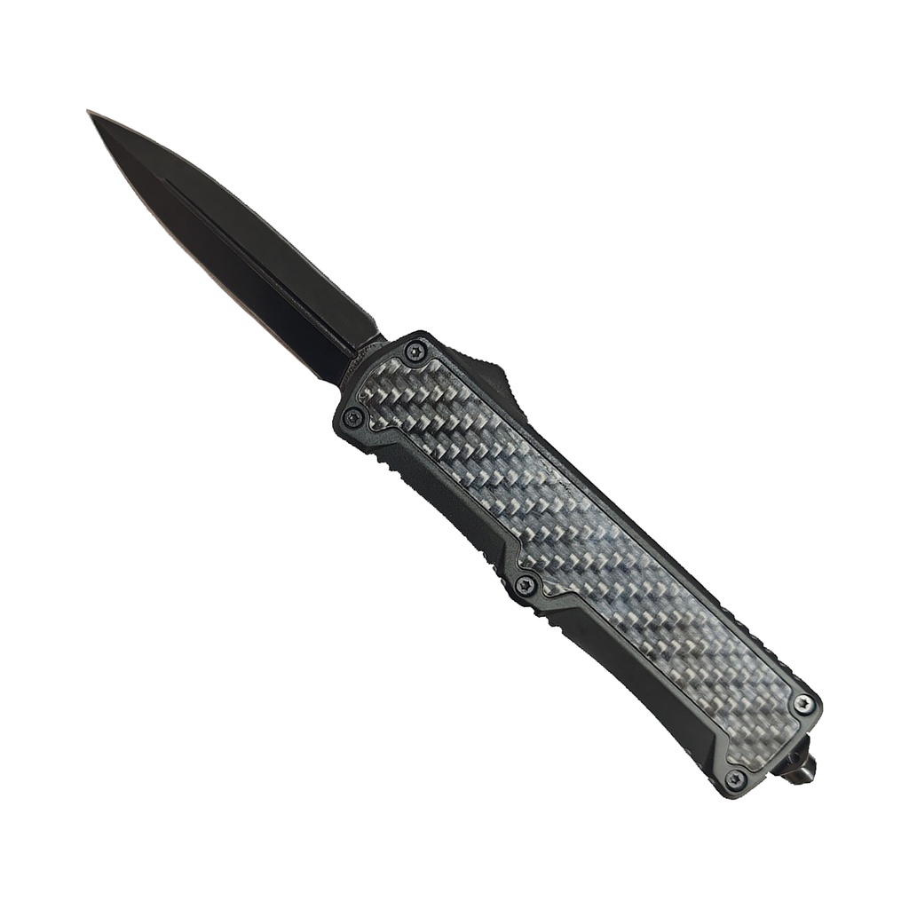 Stealth Weave Single-Action OTF Knife - Carbon Fiber