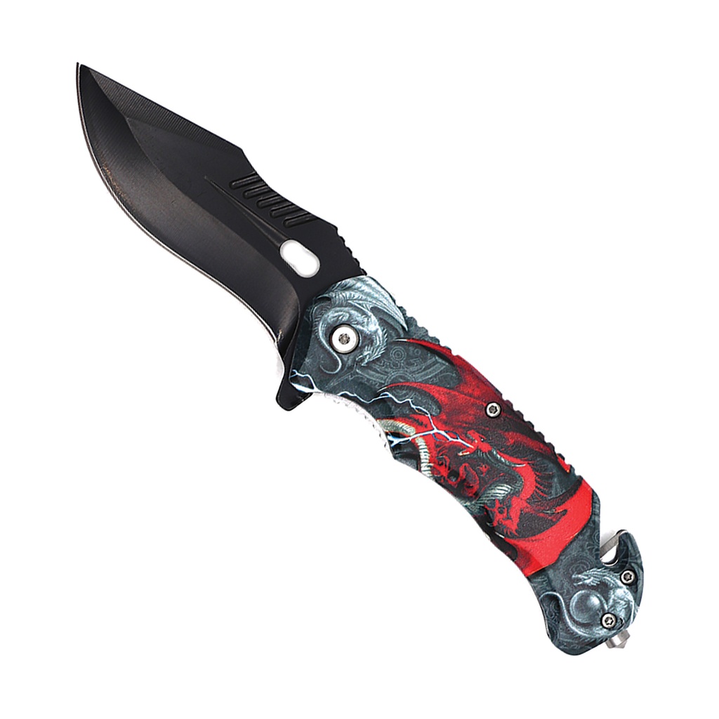 Dragon Guardian Quick-Deploy Assisted Opening Knife - Black Aluminum