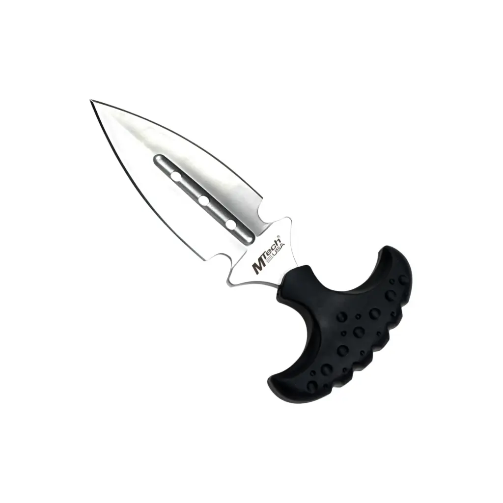 Stealth T-Guard Compact Push Dagger - Black Rubber