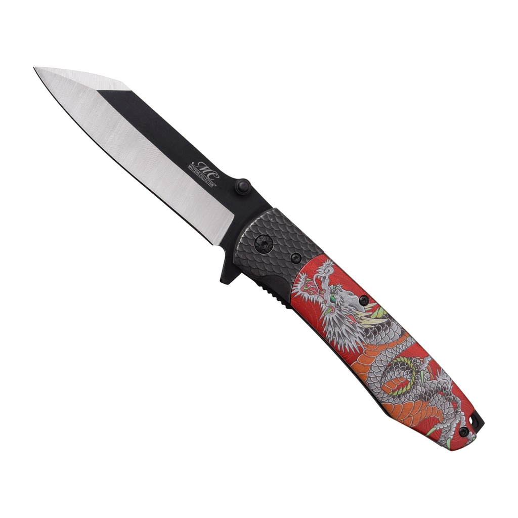 Dragon Surge Tactical Assisted Opening Knife - Red Aluminum