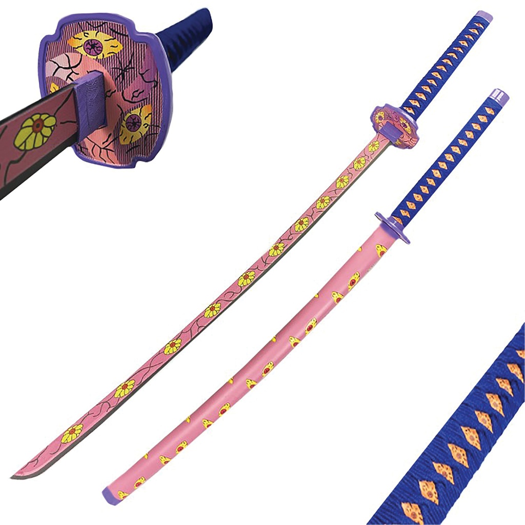 Demon-Eye Revenant Fantasy Katana Sword - Pink Metal