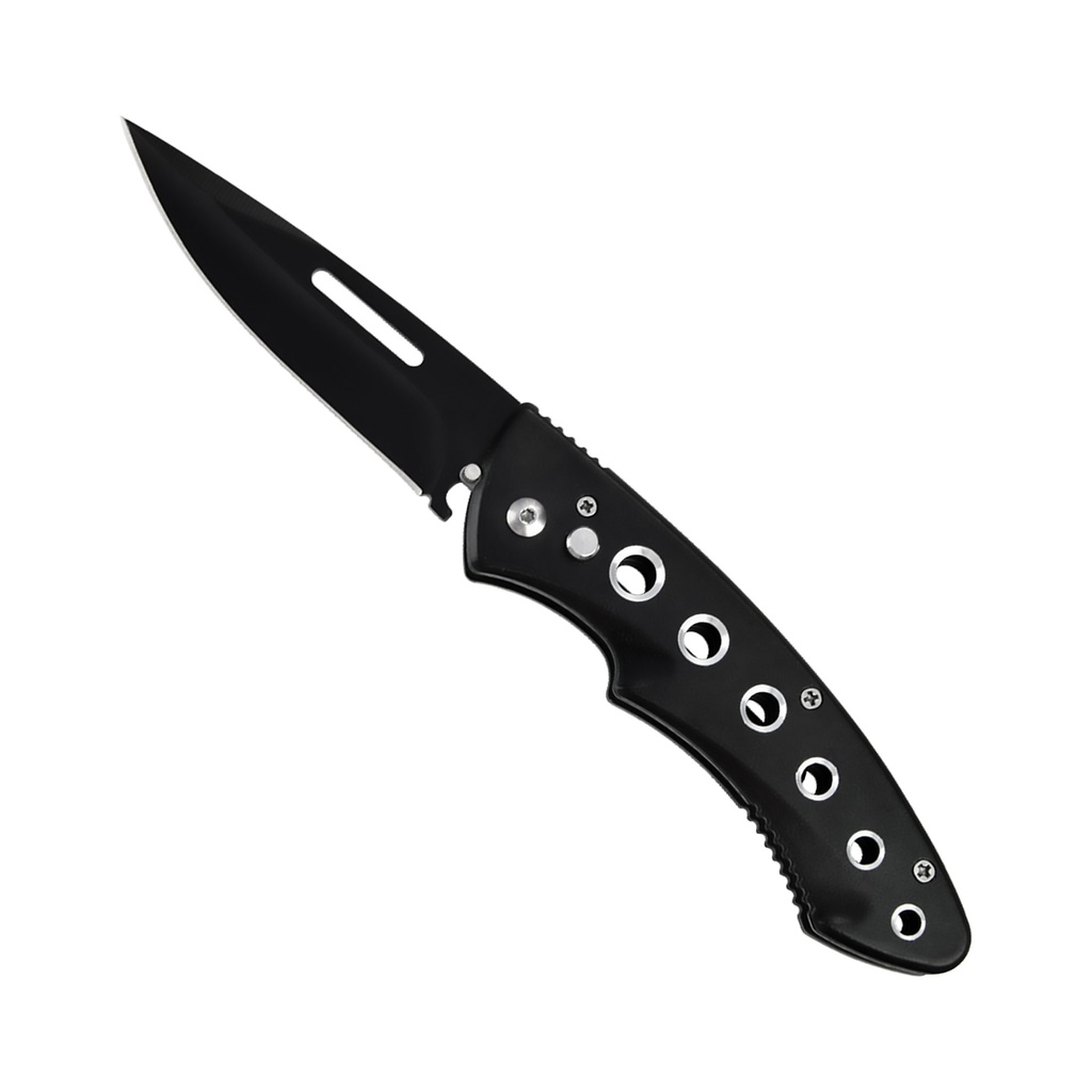 VentFrame Stealth-Safety Automatic Knife - Black Aluminum