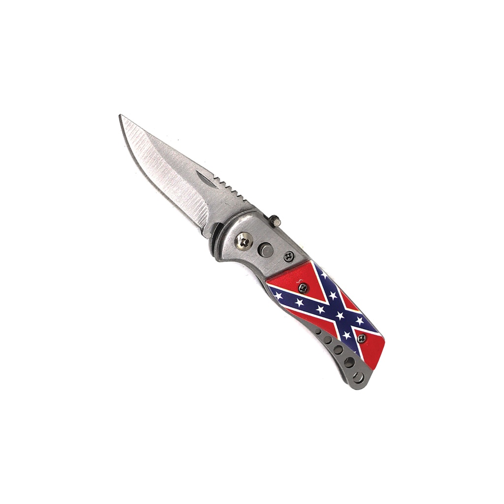Rebel Snap California Legal Automatic Knife - Confederate Flag
