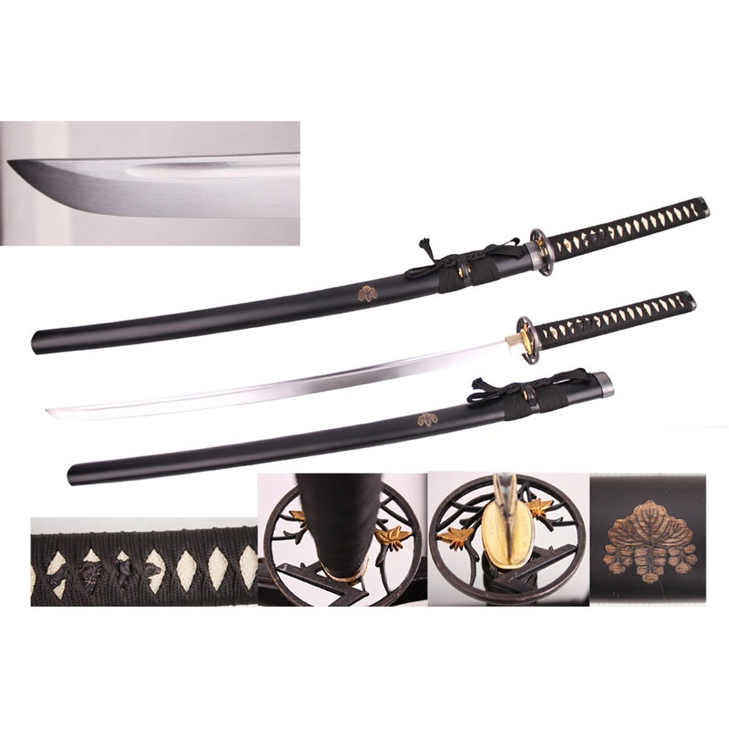 Hideyoshi Legacy Hand-Forged Samurai Sword - Black and Gold