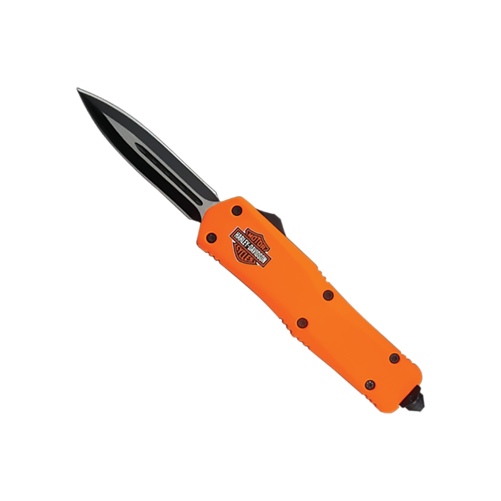 Signal-Ready Tactical Double-Action OTF Knife - Rubberized Orange