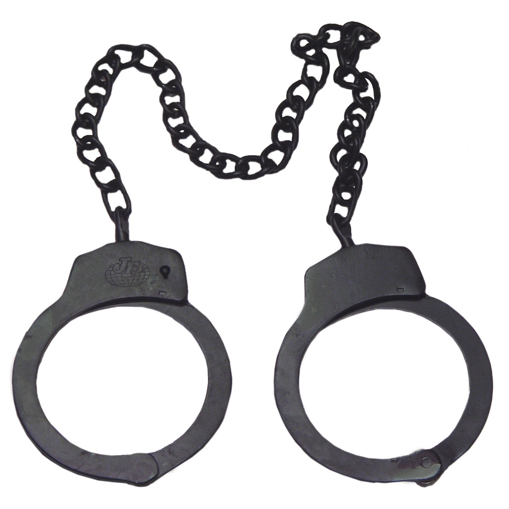 Silent Control Double-Lock Leg Cuffs - Matte Black Steel