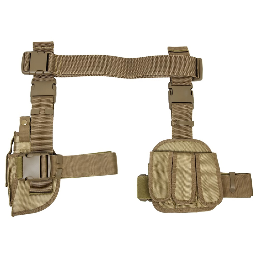Range-Ready Twin-Rig Drop Leg Holster System - Coyote Tan