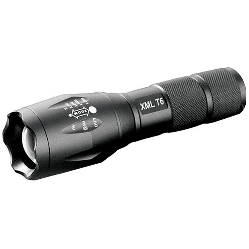 Blackout Beam Zoom-Control Tactical Flashlight - Black Metal