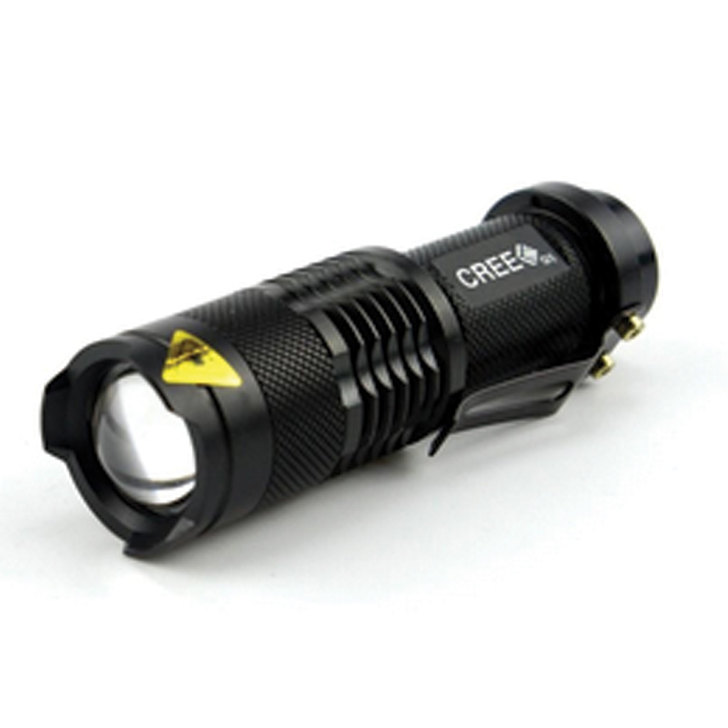 Storm-Signal Zoom Tactical Flashlight - Black Aluminum